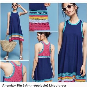 Anemia+Kin Anthropologie Lined Dress